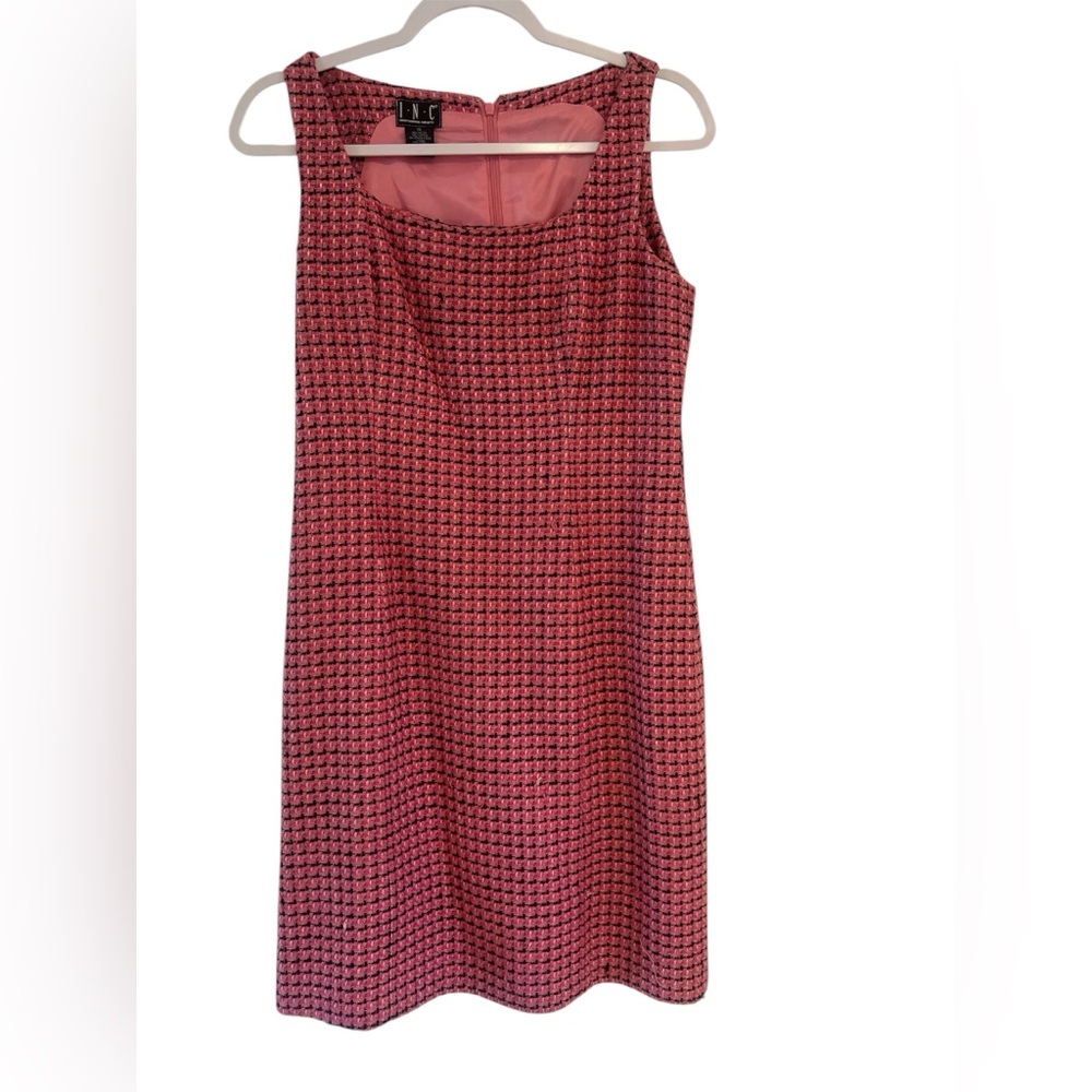 INC International Concepts Elegant Pink Black and White Dress Size 10 EUC